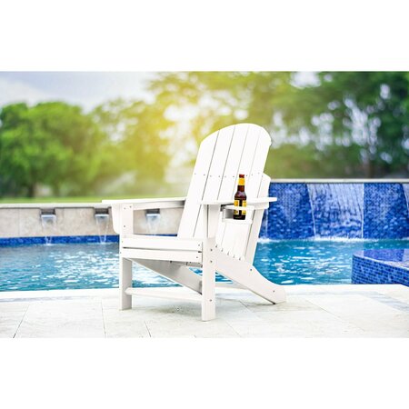 Dura Patio Heavyduty Adirondack Chair, White Heavyduty White